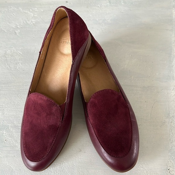 Dansko Lace Loafers Glazed Leather & Suede Slip-Ons Flats in Wine Size 38 7-7.5 - Picture 4 of 16
